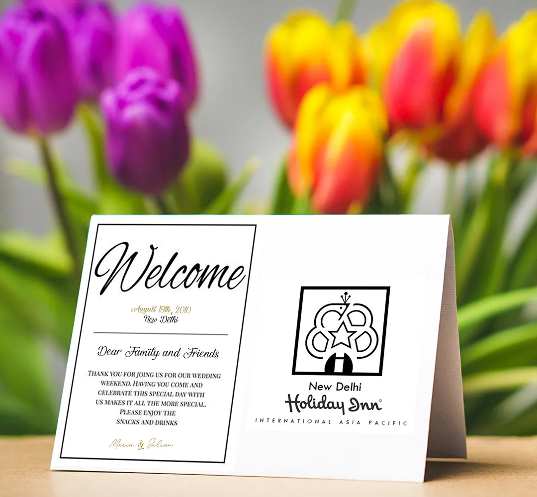 Holiday Inn welcome card