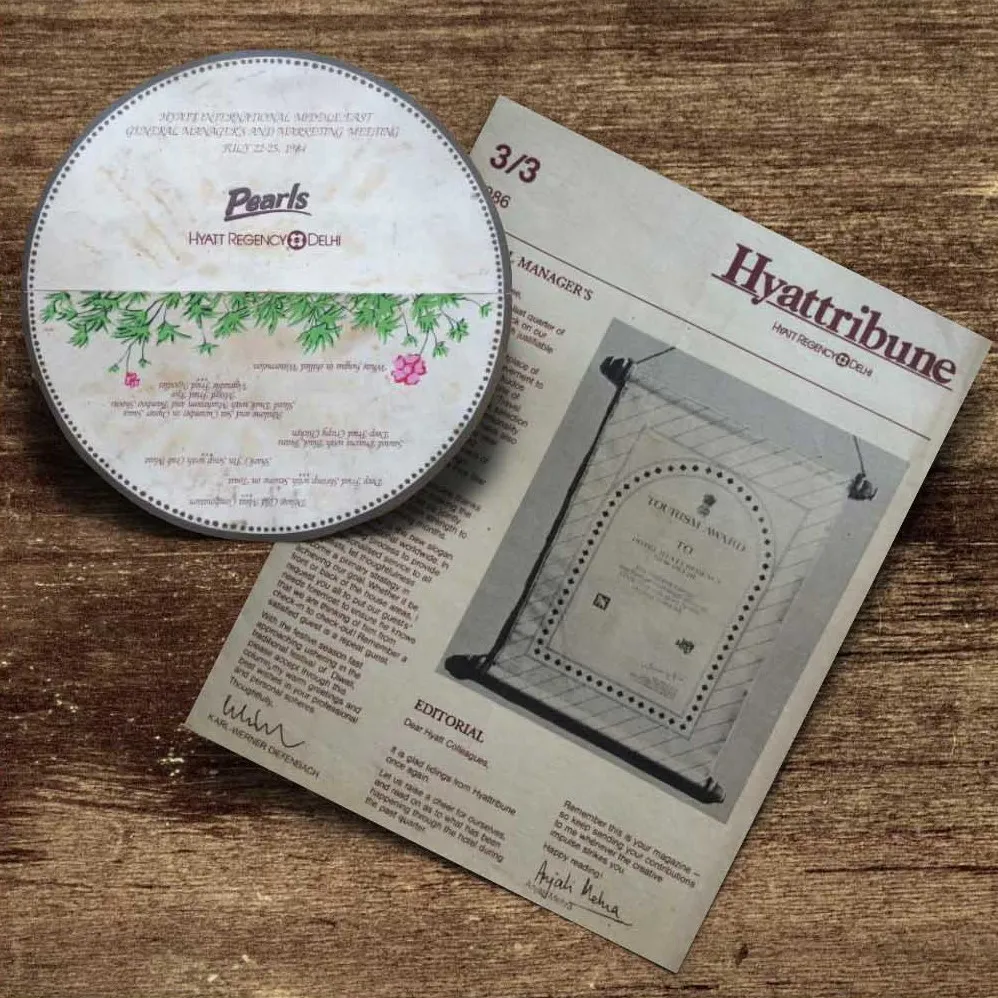 Hyattribune newsletter and Pearls invitation