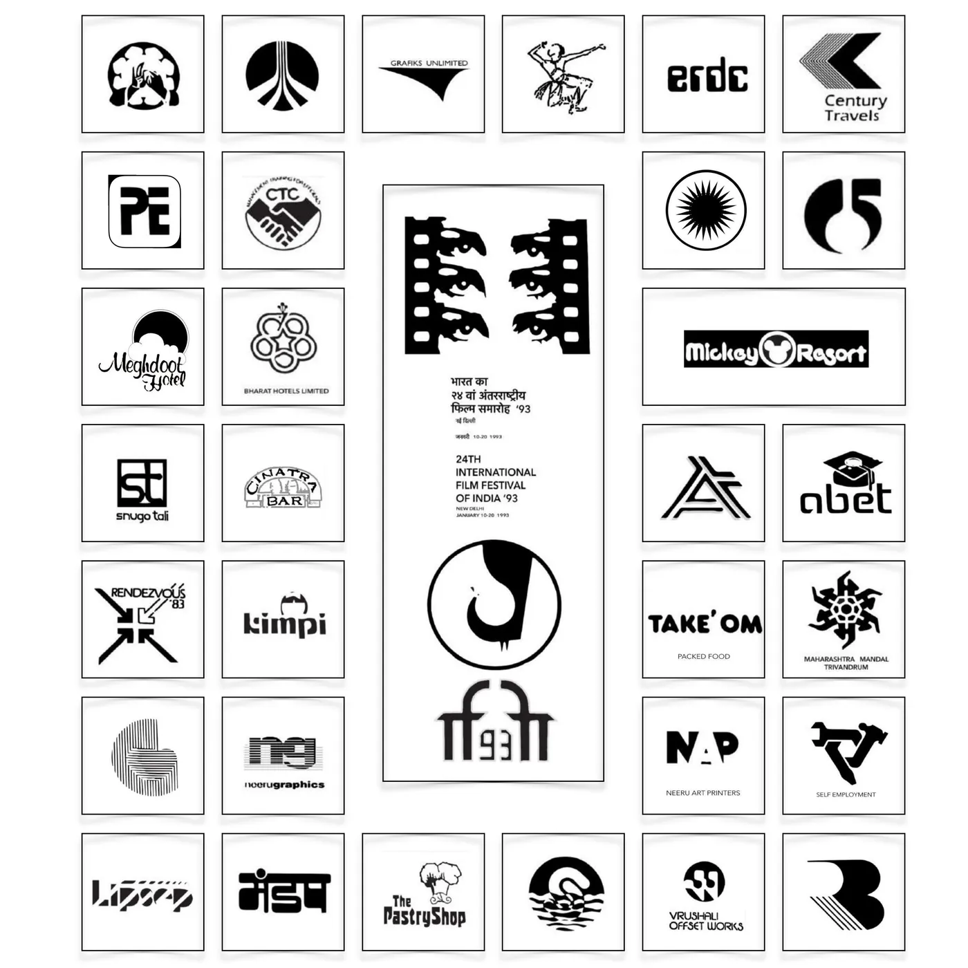 Sheet of logo marks